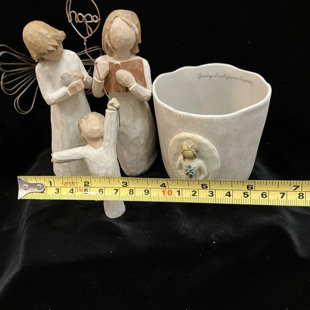 Lot Of 4 Demdaco Susan Lordi Willow Tree Angel of Healing Hope Learning Welcome